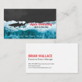 Shark Logo | kuststrand Visitekaartje (Voorkant / Achterkant)