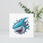 Shark logo T-Shirt Kaart (Staand voorkant)