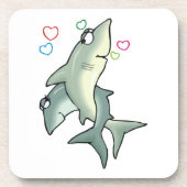 Shark Love Bier Onderzetter (Voorkant)
