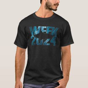 Shark Lover 2024 Week Dier Zee Oceaan Matching Sq T-shirt