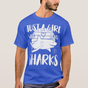 Shark Lover Kinder een meisje dat van haaien houdt T-shirt