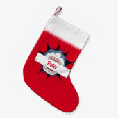 Shark Lover Kleine Kerstsok (Voorkant (Hangend))