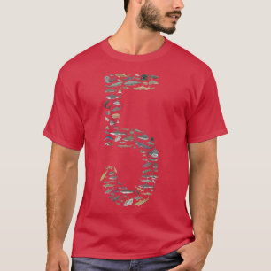 Shark Lover Type Sharks Vijf jaar BDAY 5th Bir T-shirt