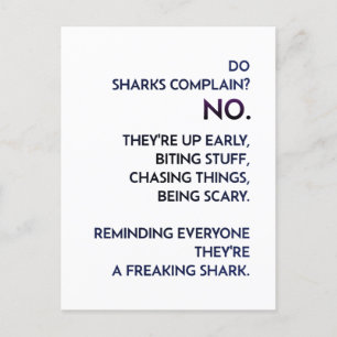 "Shark Mindset" Quote Briefkaart