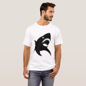 Shark Minimalist Flat Logo Modern T-shirt (Voorkant volledig)