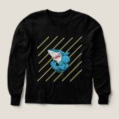 "Shark Mode Sweatshirt – Deep Sea Style with Bite" (Motif recto)