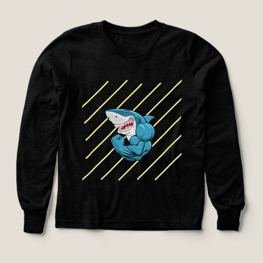 "Shark Mode Sweatshirt – Deep Sea Style with Bite" (Motif recto)