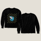 "Shark Mode Sweatshirt – Deep Sea Style with Bite" (Motif recto et verso)