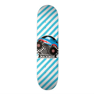 Shark Monster Truck gecontroleerde vlag; Blauwe st Skateboard