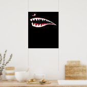 Shark Mouth Art-symbool - Gift for Shark Lover Poster (Keuken)