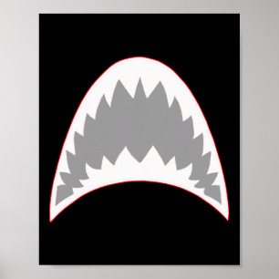 Shark Mouth Jaw Lazy Easy Kostuum voor Halloween P Poster