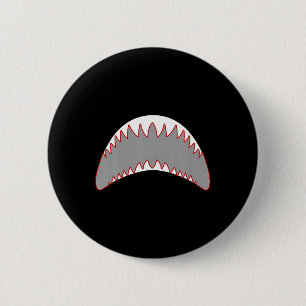 Shark Mouth Jaw Lazy Easy Kostuum voor Halloween P Ronde Button 5,7 Cm