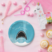 Shark Mouth Kids Verjaardagsfeestje Papier Bord (Feest)