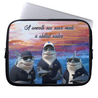 'Shark' Nautische Laptop Hoesjes Laptop Sleeve