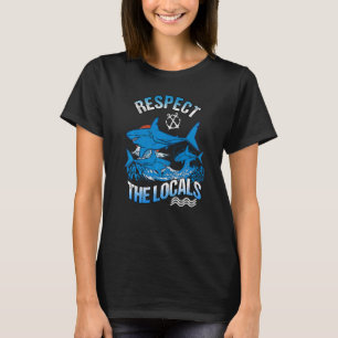 Shark Ocean Animal Rights Respect The Locals Shark T-shirt