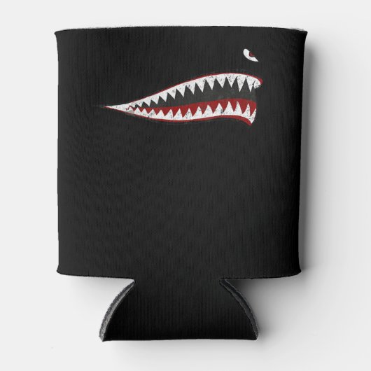 Shark P-40 Warhawk Nose Art Wwii Ww2-vliegtuig Blikjeskoeler (Voorkant)