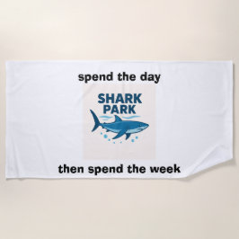shark park beach towel strandlaken