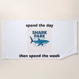 shark park beach towel strandlaken