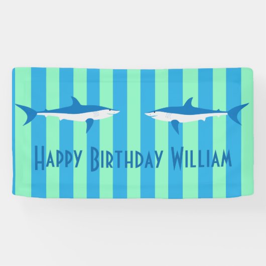 Shark Party Banner (Horizontaal)