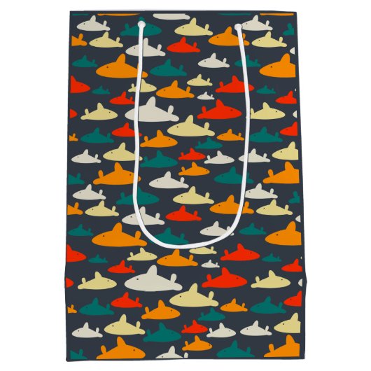 Shark Pattern Medium Cadeauzakje (Achterkant)