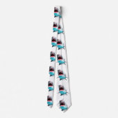 Shark Pattern Stropdas (Achterkant)