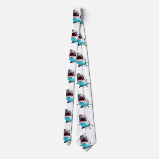 Shark Pattern Stropdas (Achterkant)