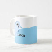 Shark Personnalisé Nom du garçon Mug (Devant gauche)