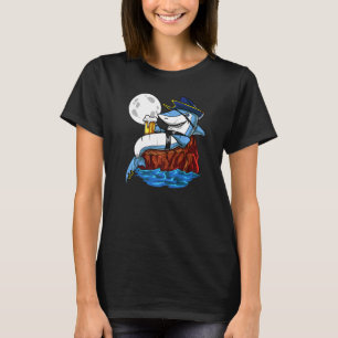 Shark Pirate Beer Party Fantasy Ocean Mannen Vrouw T-shirt