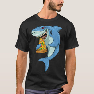 Shark Pizza haai die paardenpest en pizza eet T-shirt