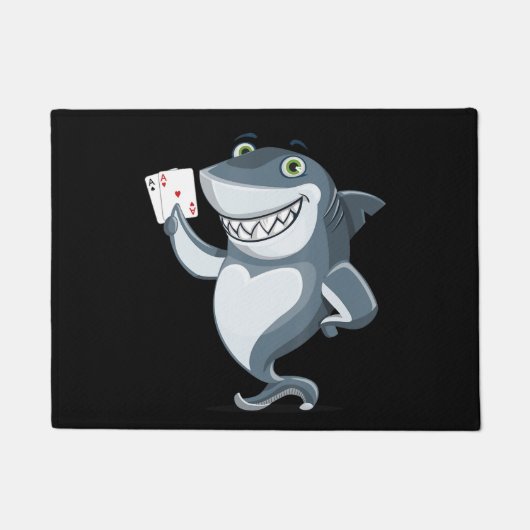 Shark Poker Player - Funny Poker Gift Deurmat (Voorkant)
