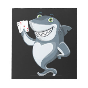 Shark Poker Player - Funny Shark Gifts Notitieblok
