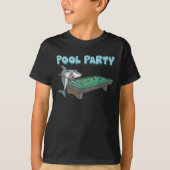 Shark Pool Party pun Billiard Summer Beach Pool T-shirt (Voorkant)