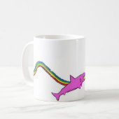 Shark RAinbow Throw-up Koffiemok (Voorkant links)