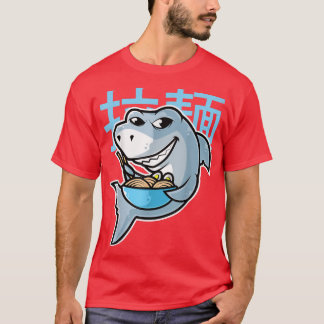 Shark Ramen Bowl Kawaii Neko Anime Japanse noodle T-shirt