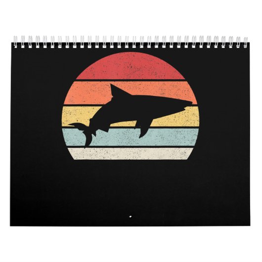 Shark Retro cadeaus Kalender (Hoes)