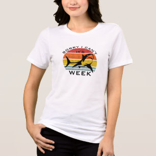  Shark Retro Graphic Week Shirt Vrouwen