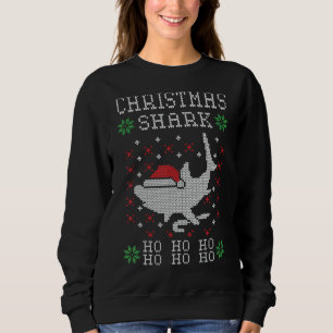 Shark Santa T-shirt Shark Pet Lights Kerstmis 6