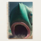 Shark sculpture on the beach (Devant)