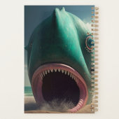 Shark sculpture on the beach (Dos)