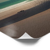 Shark sculpture on the beach perfect poster (Hoek)