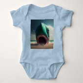 Shark sculpture on the beach romper (Voorkant)