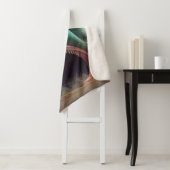 Shark sculpture on the beach sherpa deken (In situ)