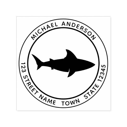 Shark Self Inking Rubber Stamp Zelfinktende Stempel (Design)