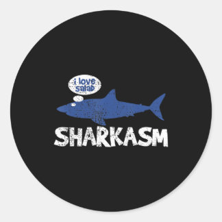Shark Sharkasm Marine Biology Funny Gift Ronde Sticker
