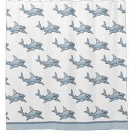 Shark Shower-gordijn Douchegordijn