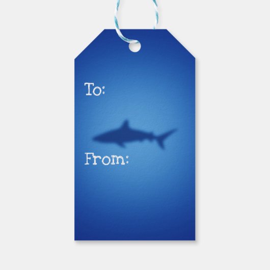 Shark silhouet cadeaulabel (Achterkant)