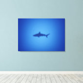 Shark silhouet canvas afdruk (Insitu (Houten vloer))