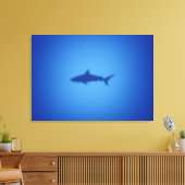 Shark silhouet canvas afdruk (Insitu (Woonkamer))