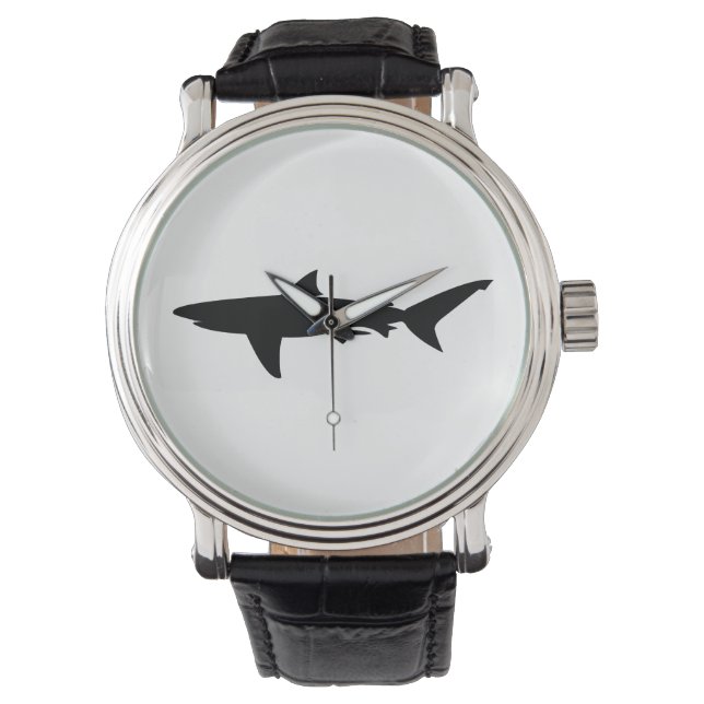 Shark silhouet horloge (Voorkant)