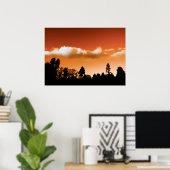 Shark silhouet poster (Thuiskantoor)